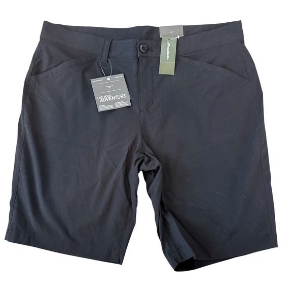 NWT Eddie Bauer Travex Black Shorts Women’s Size 10 - Picture 1 of 7
